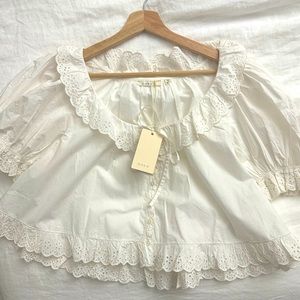 NWT DÔEN Lazuli Top – Powder XXS